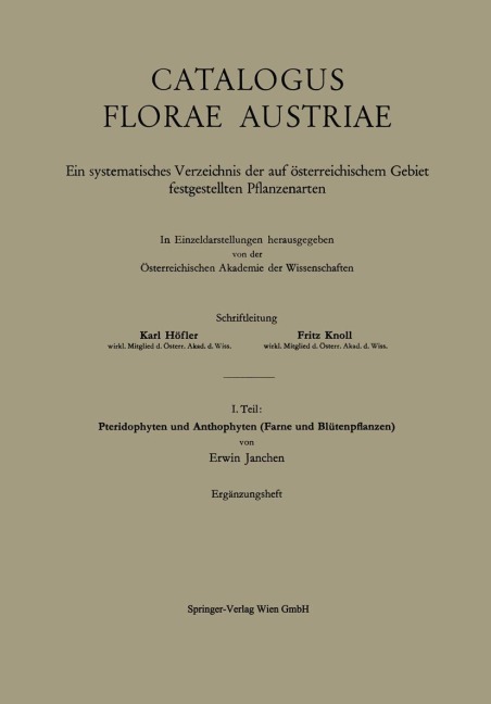 Pteridophyten und Anthophyten (Farne und Blütenpflanzen) - Erwin Janchen
