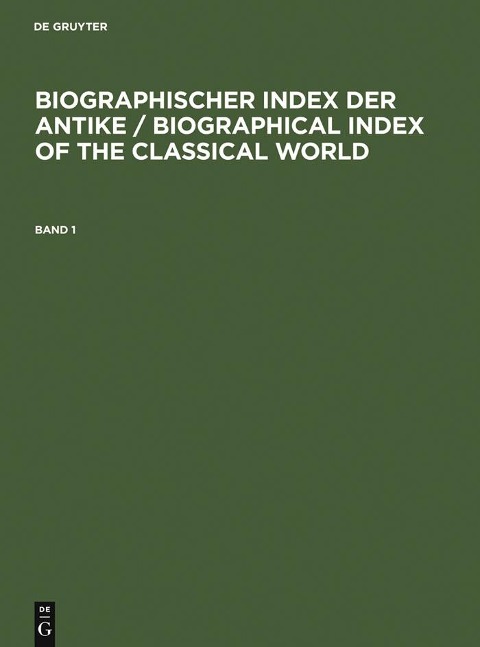 Biographischer Index der Antike - 