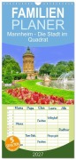 Cover-Bild zum Titel 'Familienplaner 2027 - Mannheim - Die Stadt im Quadrat mit 5 Spalten (Wandkalender, 21 x 45 cm) CALVENDO' von 'Thomas Bartruff'
