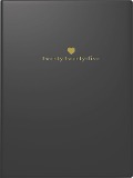 rido/idé 7013607025 Taschenkalender Young Line Mini (2025) "Heart"| 2 Seiten = 1 Woche| A6| 160 Seiten| Grafik-Einband| schwarz - 