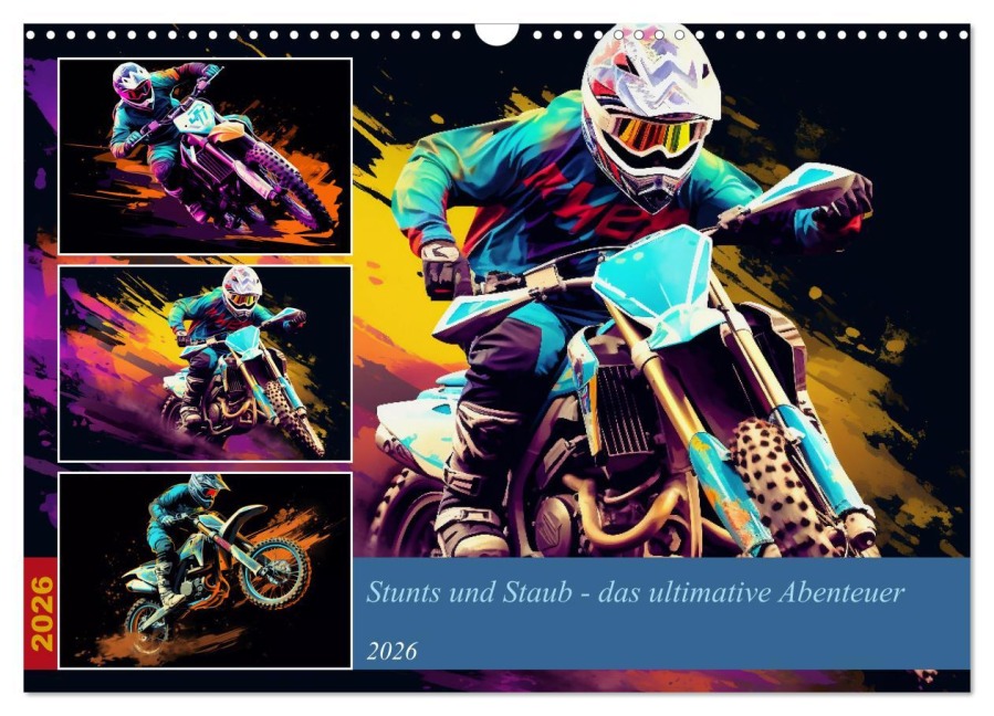 Stunts und Staub - das ultimative Abenteuer (Wandkalender 2026 DIN A3 quer), CALVENDO Monatskalender - Steffen Gierok-Latniak