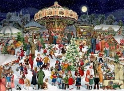Cover-Bild zum Titel 'A3-Wand-Adventskalender - Nostalgischer Weihnachtsmarkt' von ''