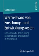 Cover-Bild zum Titel 'Wertrelevanz von Forschungs- und Entwicklungskosten' von 'Carola Rinker'