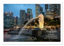 Cover-Bild zum Titel 'Singapur: Zwischen Wolkenkratzern und Superbäumen (Wandkalender 2026 DIN A2 quer), CALVENDO Monatskalender' von 'Michael Heber heber-michael. de'