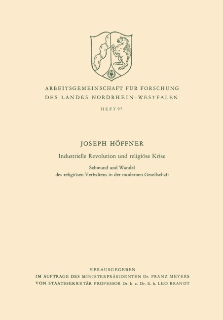 Industrielle Revolution und religiöse Krise - Joseph Höffner