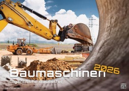 Cover-Bild zum Titel 'Baumaschinen - gigantische Bauhelfer - 2026 - Kalender DIN A3' von ''
