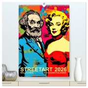 Cover-Bild zum Titel 'STREETART Neu Erleben Ein KI-Kunstkalender (hochwertiger Premium Wandkalender 2026 DIN A2 hoch), Kunstdruck in Hochglanz' von 'Frank Daske'