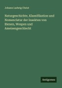 Cover-Bild zum Titel 'Naturgeschichte, Klassifikation und Nomenclatur der Insekten von Bienen, Wespen und Ameisengeschlecht' von 'Johann Ludwig Christ'