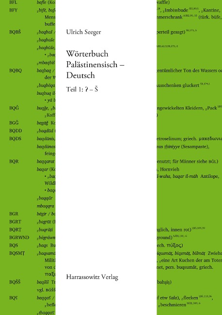 Wörterbuch Palästinensisch - Deutsch - Ulrich Seeger