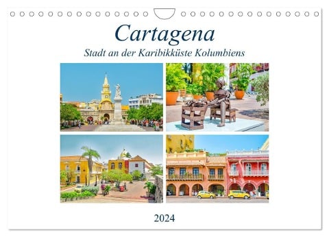 Cartagena - Stadt an der Karibikküste Kolumbiens (Wandkalender 2024 DIN A4 quer), CALVENDO Monatskalender - Nina Schwarze