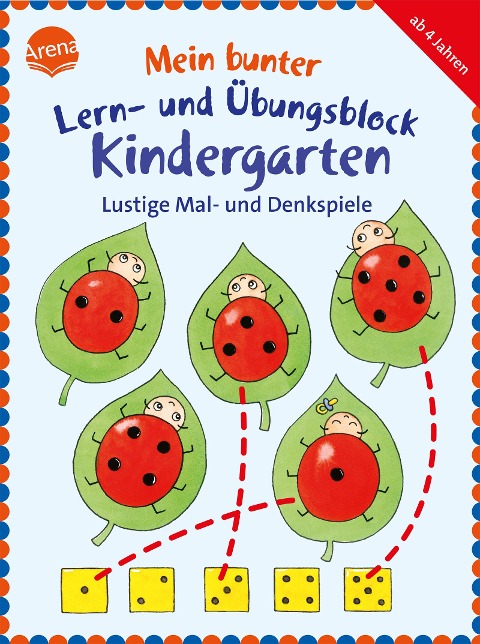 Mein bunter Lern- und Übungsblock Kindergarten. Lustige Mal- und Denkspiele - Friederike Barnhusen, Lena Roth, Helen Seeberg