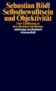 Cover-Bild zum Titel 'Selbstbewußtsein und Objektivität' von 'Sebastian Rödl'