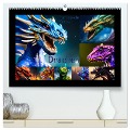 Phantasievolle Welt der Drachen (hochwertiger Premium Wandkalender 2025 DIN A2 quer), Kunstdruck in Hochglanz - Doris Krüger