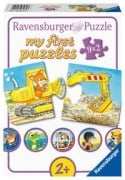 Ravensburger Kinderpuzzle - 03074 Tierische Baustelle - Schaumstoff-Puzzle mit 9x2 Teilen, My first puzzle für Kinder ab 10 Monaten - 