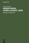 Cover-Bild zum Titel 'Menschsein, Wirklichkeit, Sein' von 'Jeanne Hersch'