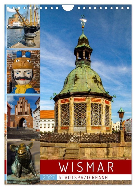 Wismar - Stadtspaziergang (Wandkalender 2027 DIN A4 hoch), CALVENDO Monatskalender - Holger Felix