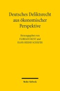 Cover-Bild zum Titel 'Deutsches Deliktsrecht aus ökonomischer Perspektive' von ''