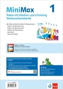 Cover-Bild zum Titel 'MiniMax 1. Paket Themenhefte mit Medien und eTraining (5 Hefte: Zahlen und Rechnen A & B, Größen und Sachrechnen, Geometrie, Teste-dich-selbst, Beilage) - Verbrauch Klasse 1' von ''