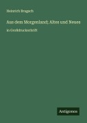 Cover-Bild zum Titel 'Aus dem Morgenland; Altes und Neues' von 'Heinrich Brugsch'