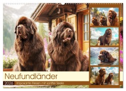 Neufundländer. Imposante Riesen mit sanfter Seele (Wandkalender 2026 DIN A2 quer), CALVENDO Monatskalender - Rose Hurley
