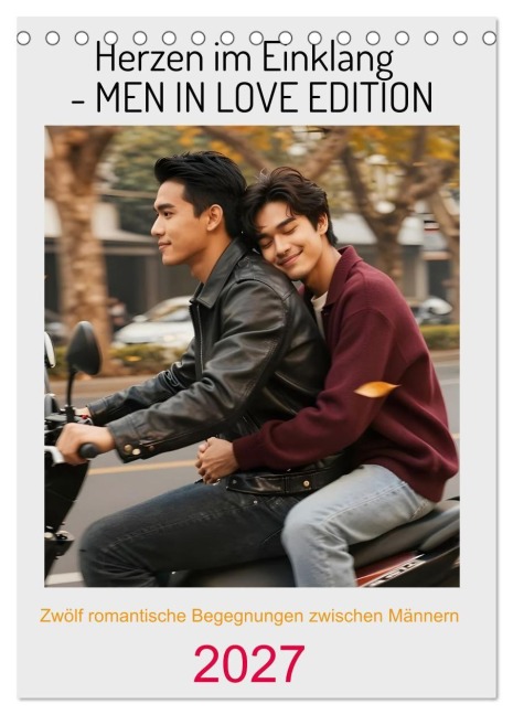 Herzen im Einklang - MEN IN LOVE EDITION (Tischkalender 2027 DIN A5 hoch), CALVENDO Monatskalender - Liam Blue