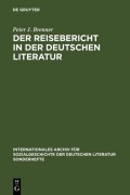 Cover-Bild zum Titel 'Der Reisebericht in der deutschen Literatur' von 'Peter J. Brenner'