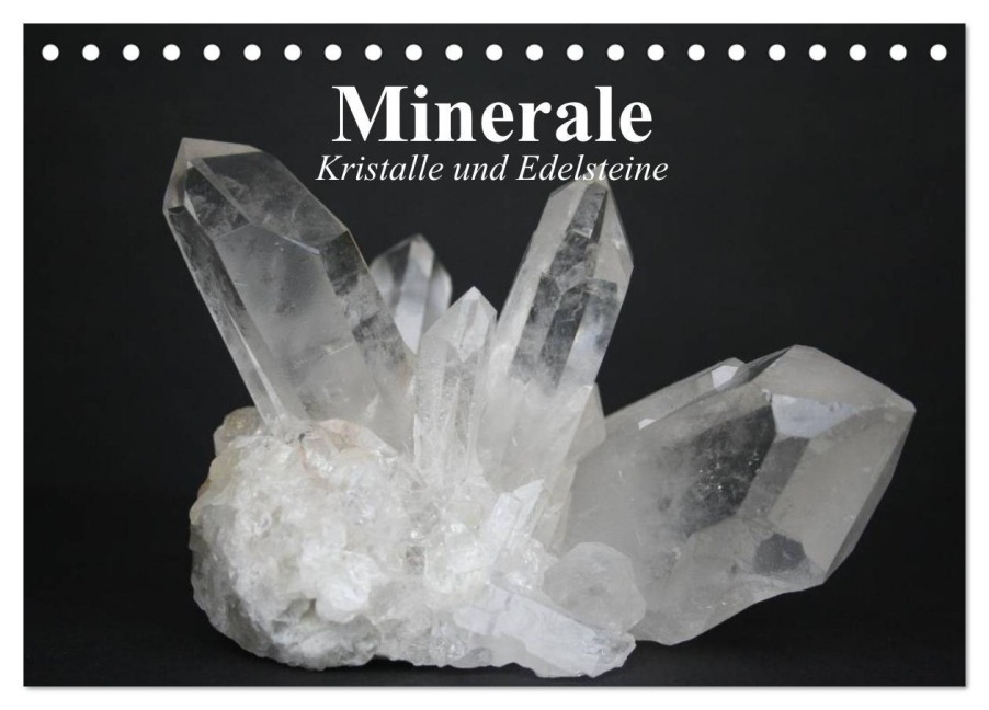 Minerale. Kristalle und Edelsteine (Tischkalender 2026 DIN A5 quer), CALVENDO Monatskalender - Elisabeth Stanzer