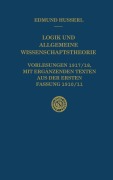 Cover-Bild zum Titel 'Logik Und Allgemeine Wissenschaftstheorie' von 'Edmund Husserl, U. Panzer'