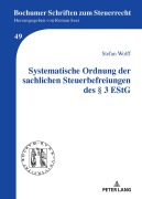 Cover-Bild zum Titel 'Systematische Ordnung der sachlichen Steuerbefreiungen des § 3 EStG' von 'Stefan Wolff'