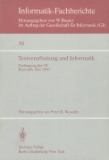 Cover-Bild zum Titel 'Textverarbeitung und Informatik' von ''