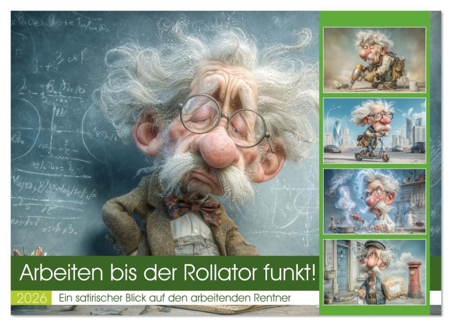 Arbeiten bis der Rollator funkt! (Wandkalender 2026 DIN A2 quer), CALVENDO Monatskalender - Steffen Gierok-Latniak