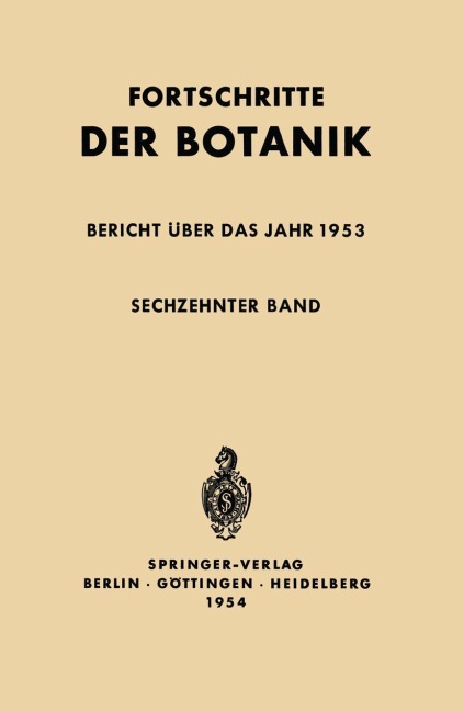 Bericht über das Jahr 1953 - Otto Renner, Ernst Gäumann