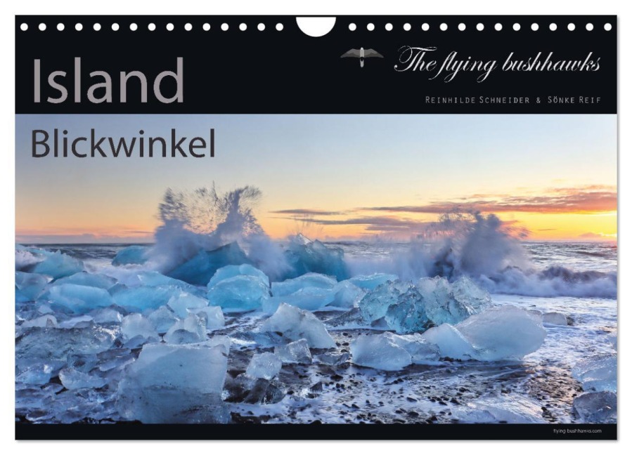 Island Blickwinkel 2026 (Wandkalender 2026 DIN A4 quer), CALVENDO Monatskalender - The Flying Bushhawks