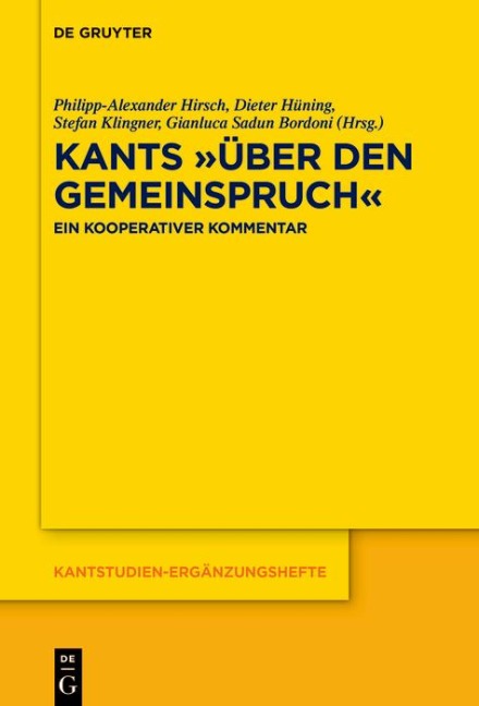 Kants »Über den Gemeinspruch« - 