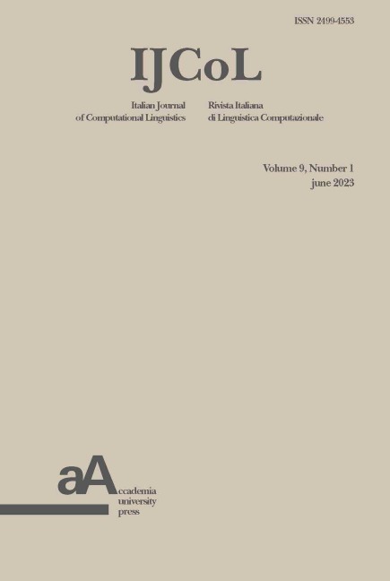 IJCoL - Italian Journal of Computational Linguistics vol. 9, n.1 june 2023 - Aa. Vv.