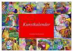 Kunstkalender. Farbenfrohe Tier-Illustrationen (Wandkalender 2026 DIN A2 quer), CALVENDO Monatskalender - Rose Hurley