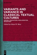 Cover-Bild zum Titel 'Variants and Variance in Classical Textual Cultures' von ''
