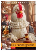 Cover-Bild zum Titel 'Das Hühnergericht - Lustiger Kalender für Anwälte, Richter und Jurastudenten (Tischkalender 2026 DIN A5 hoch), CALVENDO Monatskalender' von 'Mb Fotografie'