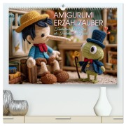 Cover-Bild zum Titel 'Amigurumi Erzählzauber. Fantastische Geschichten als Häkelkunst inszeniert (hochwertiger Premium Wandkalender 2026 DIN A2 quer), Kunstdruck in Hochglanz' von 'Hanna Wagner'