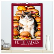 Cover-Bild zum Titel 'FETTE KATZEN - Foodporn auf vier Pfoten (hochwertiger Premium Wandkalender 2026 DIN A2 hoch), Kunstdruck in Hochglanz' von 'Mb Fotografie'