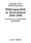Cover-Bild zum Titel 'Bildungspolitik in Deutschland 1945-1990' von ''
