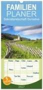 Cover-Bild zum Titel 'Familienplaner 2027 - Sakrallandschaft Surselva mit 5 Spalten (Wandkalender, 21 x 45 cm) CALVENDO' von 'Thomas Bichler'
