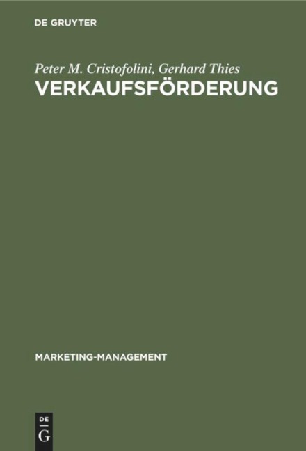 Verkaufsförderung - Gerhard Thies, Peter M. Cristofolini