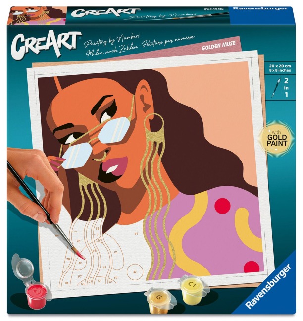CreArt, Malen nach Zahlen Adults Trend - Goldene Muse - 
