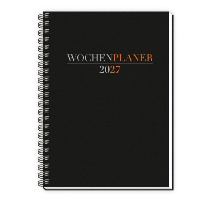 TRÖTSCH - Wochenplaner A5 mit Wire-O Schwarz 2027 - 