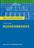Cover-Bild zum Titel 'Buddenbrooks von Thomas Mann. Textanalyse und Interpretation mit ausführlicher Inhaltsangabe und Abituraufgaben mit Lösungen.' von 'Thomas Mann'