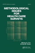 Cover-Bild zum Titel 'Methodological Issues for Health Care Surveys' von 'B. M. Cox'