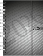 rido/idé 7013102906 | Taschenkalender Mod. perfect/Technik I 2026 | A6, Kunststoff, anthrazit - 