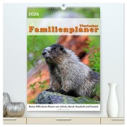 Tierischer Familienplaner (hochwertiger Premium Wandkalender 2026 DIN A2 hoch), Kunstdruck in Hochglanz - Jana Thiem-Eberitsch