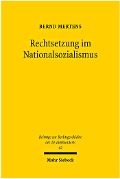 Cover-Bild zum Titel 'Rechtsetzung im Nationalsozialismus' von 'Bernd Mertens'